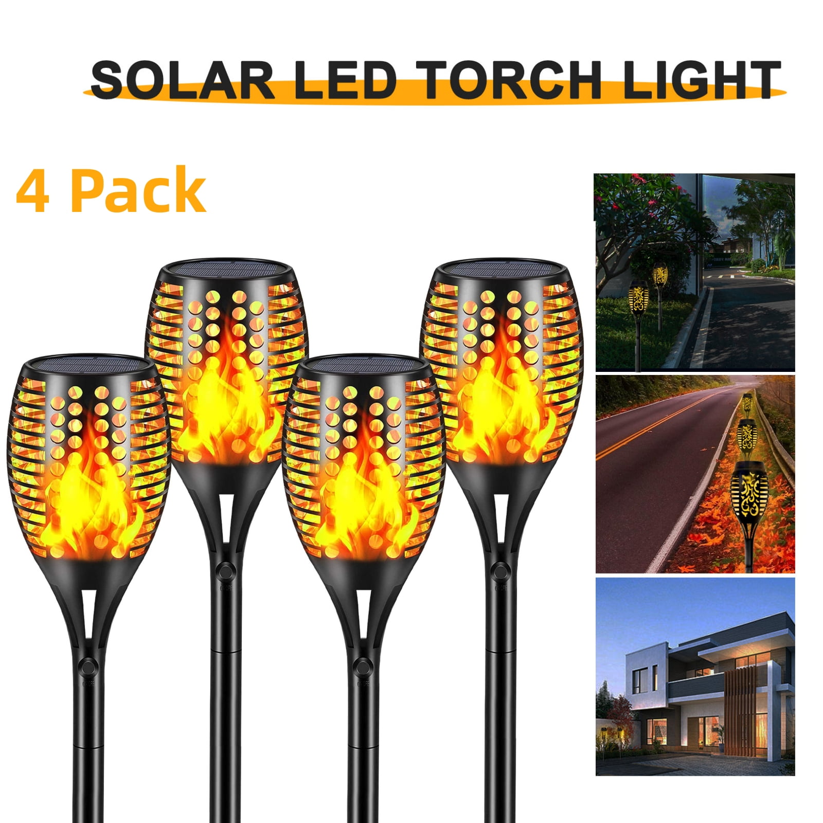 Solar Torch Lights with Flickering Flame, Solar Flickering Lights, 4