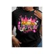 thumbnail image 1 of Birthday Queen Cartoon Printed T-Shirt - Casual Crew Neck, Cotton, Spring/Summer, Regular Length, Knit Fabric, 180 g/m2, 1 of 7