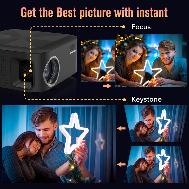 GooDee Projector 4K With WiFi And Bluetooth Supported, FHD 1080P Mini  Projector For Outdoor Moives, 5G Video Projector For Home Theater Dolby  Audio