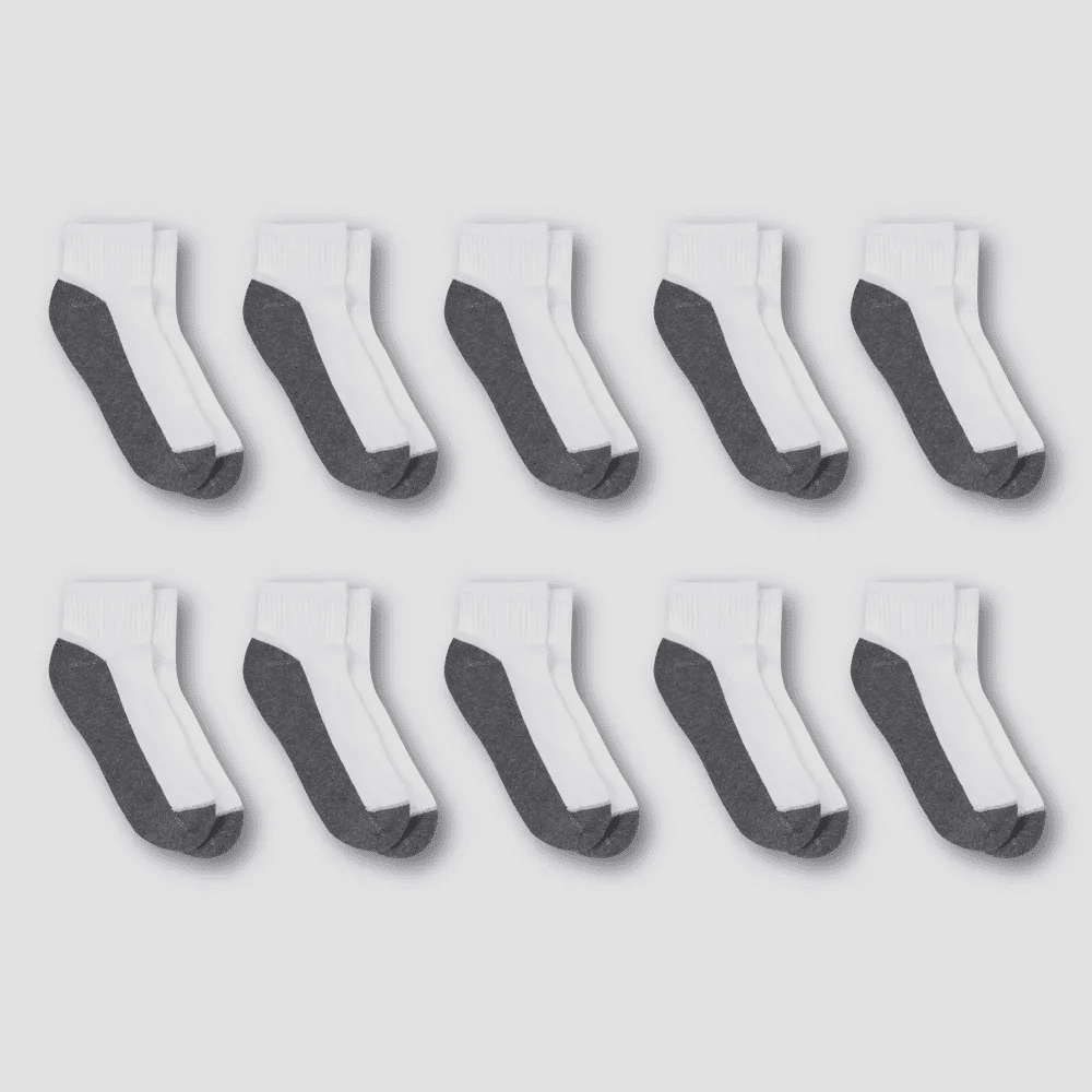 Hanes Premium Men's Big & Tall Cool Comfort Ankle Socks 10pk - White, 12-14
