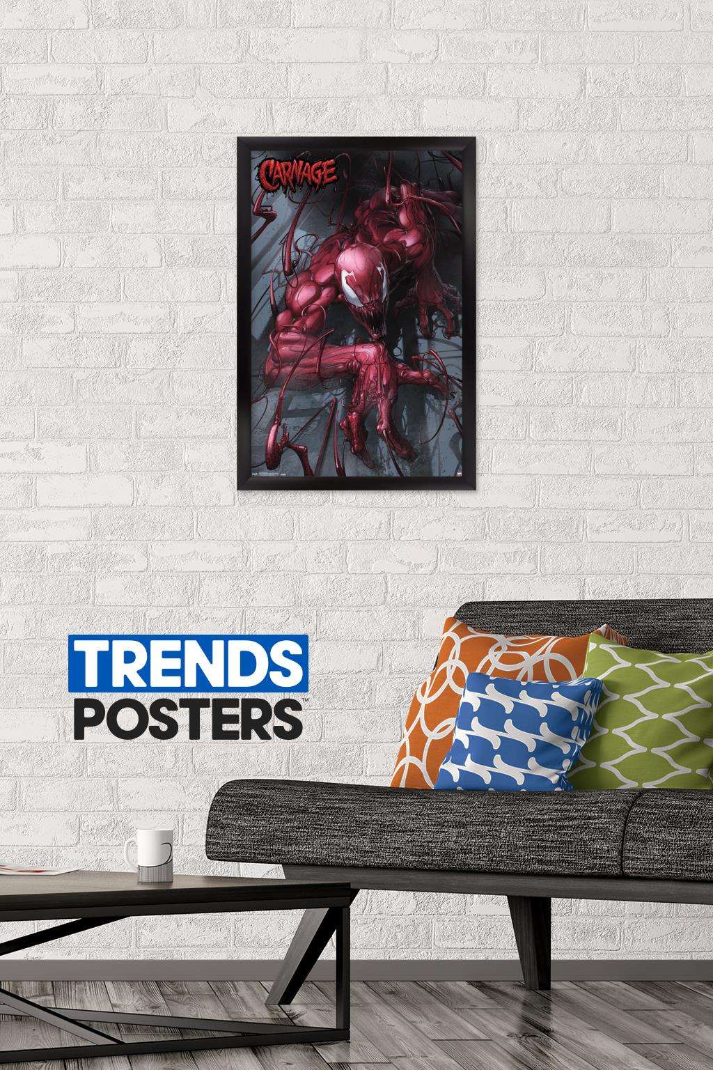 Marvel Comics - Carnage - Wall Wall Poster, 14.725" x 22.375", Framed