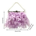 thumbnail image 2 of TAIAOJING Women Mini Crossbody Bag Bag Pearl Chain Purses Feather Bag For Handbag, 2 of 5