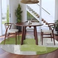 thumbnail image 3 of Round Area Rug 6 Ft, Sage Green Abstract Washable Non-Slip Circle Carpet for Living Room/Bedroom, Grey Geometric Oil Painting Vintage Low-Profile Indoor Mats Collection Rugs for Residential, 3 of 8