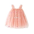 thumbnail image 2 of JDQJBZ Robe Sans Manches pour Filles, Tutu en Tulle Brodé Floral, Tenue de Fête pour 1-7 Ans, 2 of 5