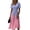 Pink, variant on Laqbezok Gradient Ombre Short Sleeve Midi Dress, Elegant Ruched High Waist Slimming Summer Dress, Casual V-Neck A-Line Flare Fashion Outfit, Vibrant Sun Dress