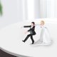 thumbnail image 4 of Toppers de pastel de boda, figura de novia y novio de resina, decoración de pastel de pareja romántica divertida TUNC Sencillez, 4 of 5