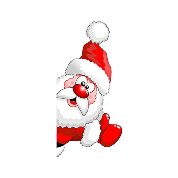 TQEHS Pegatinas navideñas para ventana trasera de coche, PVC, Papá Noel, W2Y0, 2025