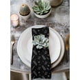 thumbnail image 2 of Black Botanical Fall Cloth Napkins Set of 8 Reusable Dinner Napkins, Thanksgiving Vintage Leaf Floral Cocktail Napkin Washable Table Napkins for Wedding/Holiday Party/Baby Shower 20"x20", 2 of 7