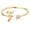 Z, variant on Gold Rhinestone Initial Letter Ring Elegant Open Design Jewelry For Women Stylish Alphabet Band Sparkling Cubic Zirconia