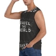 thumbnail image 3 of Pofeuu Travel The World1 Print Men's Muscle T-Shirt, Sleeveless, Muscle Tank, Classic Muscle Tee Top For Men Casual Sleeveless Muscle T-Shirt Trendy Clothes-Large, 3 of 7