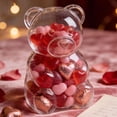 thumbnail image 2 of Clearance! Large Gummy Bear Containers Plastic, Valentine’s Day Clear Gummy Bear Shaped Candy Holder, Reusable Gift Box for Candy, Party Favors Storage, Big Plastic Bear Container, 2 of 8