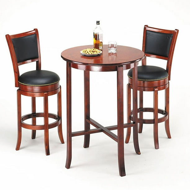 Acme Furniture Chelsea 3 Piece Round Pub Table Set Com Acme Furniture Chelsea 3 Piece Round, Round High Top Table Set
