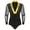 Yellow, variant on Men's Mesh Patchwork Shiny Latin Dance Shirts Bodysuit Ballroom Tango Rumba Dancewear Black 3XL