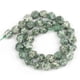 thumbnail image 1 of Xiao Hua 2 piezas de cuentas redondas dispersas de piedra natural con corte de diamante verde moteado, accesorios creativos para pulseras hechas a mano de 10 mm., 1 of 3