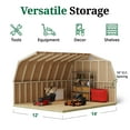 thumbnail image 5 of Little Cottage Co. 12x14 Classic Gambrel Barn with 4 ft. Sidewalls and Floor, Outdoor Wood Storage Shed Do-It-Yourself Precut Kit, 5 of 14