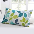 thumbnail image 5 of Teal Green Leaves Throw Pillow Cover 12 x 20 Inch Decorative Pillow Cover Summer Botanical Pastoral Lumbar Pillowcase Seasonal Rectangle Cushion Case for Couch Sofa Bed Living Room, 5 of 7