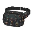 thumbnail image 2 of Balery Stylish Avian Gathering Mochila Cinturón para Mujeres y Hombres, Bolsa de Cintura Impermeable de Doble Capa con Correa, 2 of 9