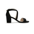 thumbnail image 3 of BLISSFUL STEP Women's Crisscross Strap Open Toe Block Heels Sandals, 3 of 6