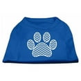 thumbnail image 1 of Chevron Paw Screen Print Shirt Blue Xl (16), 1 of 1