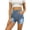 Light Blue plus size ripped denim shorts a1, variant on Cagogo Women Plus Size Ripped Distressed High Waisted Shorts Casual Loose Denim Jean Shorts for Summer Beach Outing Fashion Clothes, Light Blue L