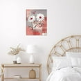 thumbnail image 3 of White Floral Wall Art Red Butterfly with Flower Framed Canvas Wall Art for Living Room Gray Vintage Farmhouse Prints Pictures for Bathroom Bedroom Dorm Wall Decor,12x16 inches, 3 of 6