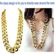 thumbnail image 4 of Collar grueso para hombre, cadena de oro falsa de rapero de los años 90, collar de oro falso de Hip Hop, accesorio para disfraz (27,5 "1,37"), 4 of 5