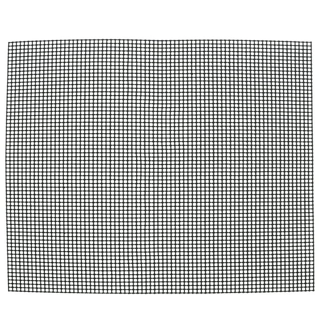 Non-Stick Grid Mat, Grill Mesh Mat Optimal Thickness Is Achieved For Charcoal For Electric Grill For Propane For Gas Black 33x40cm