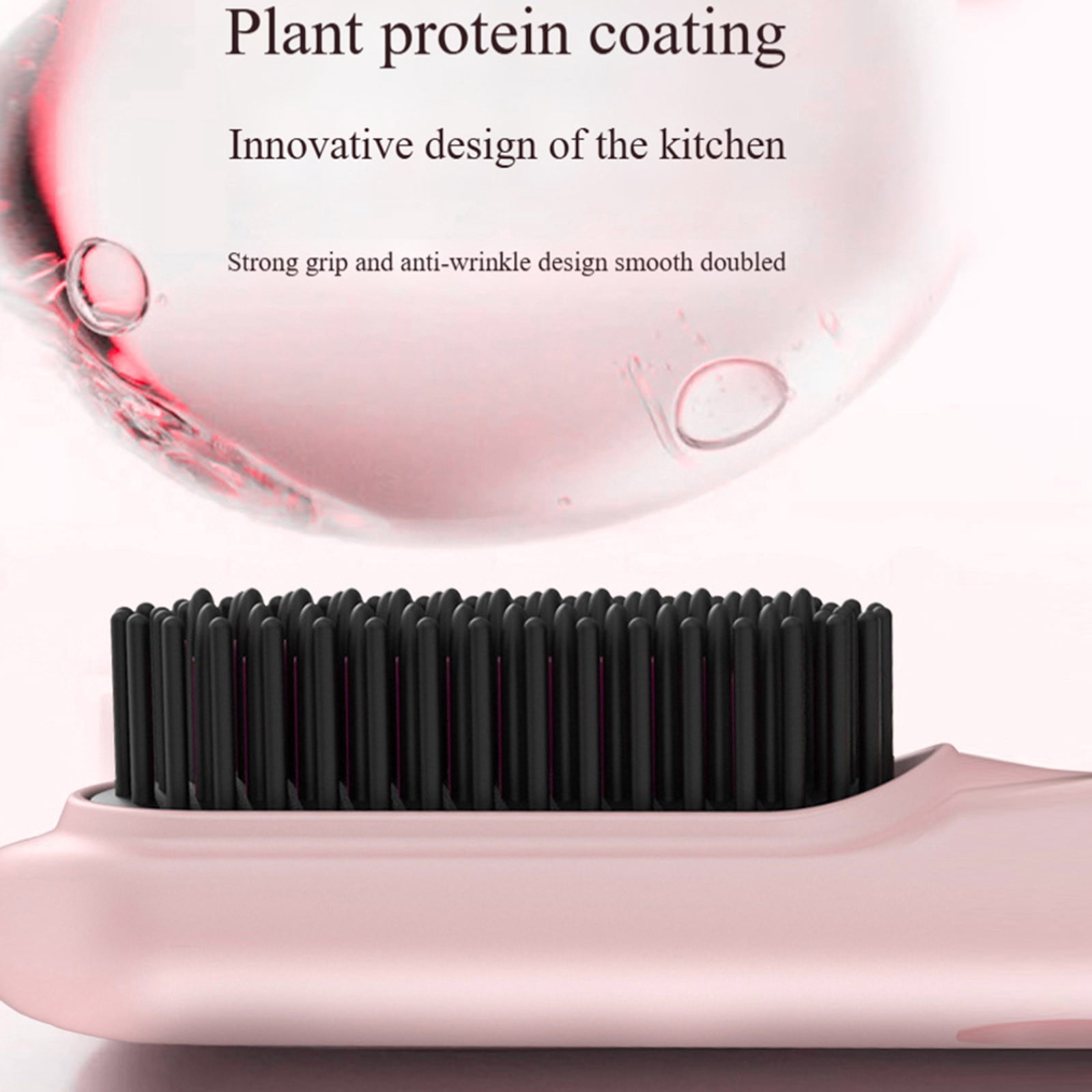 Flown Numoya GoBrush Pro Heated Straightening Brush in Black & Pink brand new Numoya Go Brush Pro, Numoya Portable Straightener Brush  main image 3