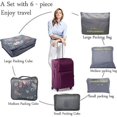 thumbnail image 4 of 6 Pack Travel Storage Bag Multi-functional Sorting Packages Luggage Travel Packing Pouches Household Portable Waterproof Organizer, 4 of 7