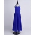 thumbnail image 4 of Alvivi Flower Girls Chiffon Dress Wedding Bridesmaid Maxi Gown Party Prom Costume 4-16, 4 of 7