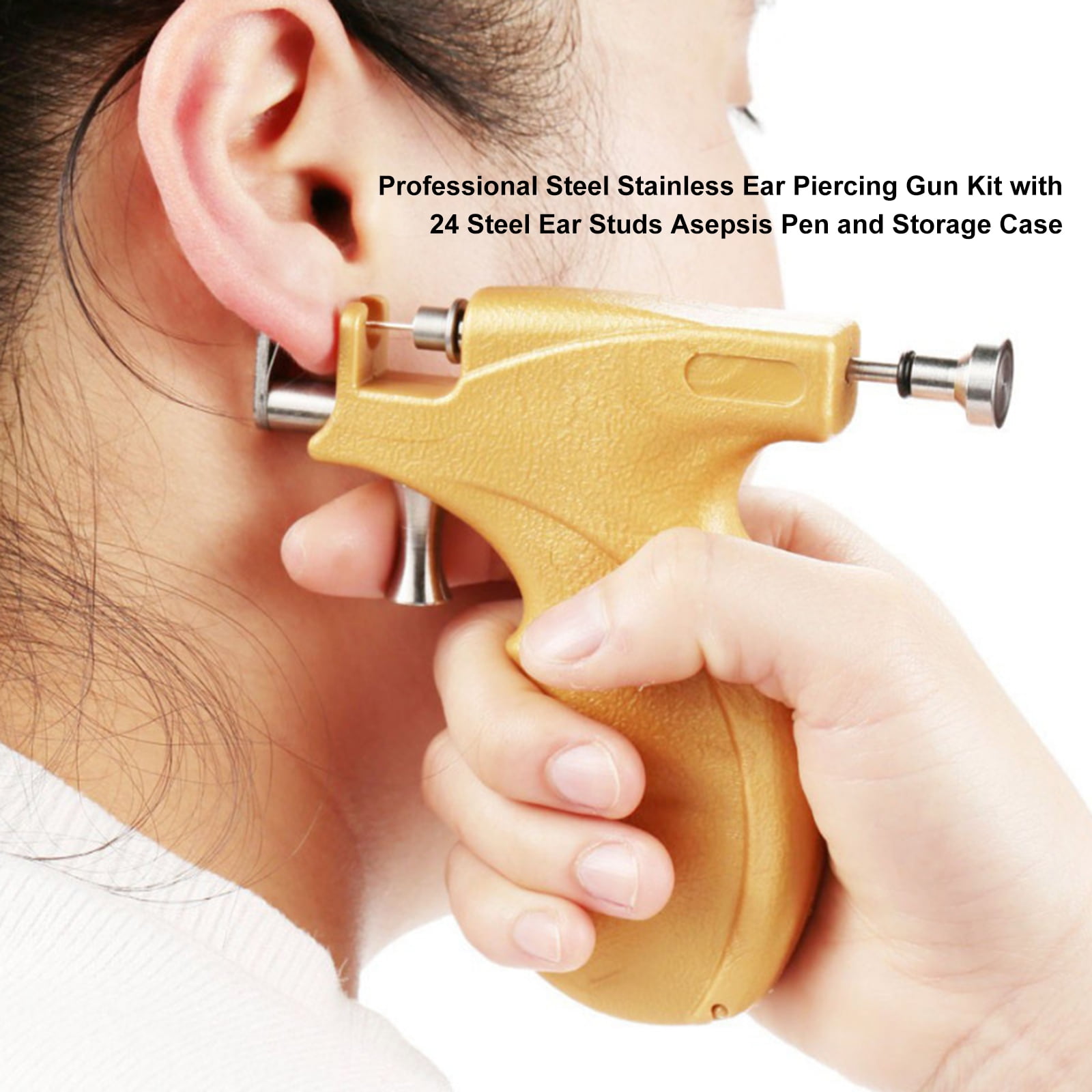 98pcs Professional Ear Piercing Gun Set Includes Steel Ear Studs Safety  Pierce Tool Navel Body Piercing Gun Perfect Ear Nose Navel Piercings, 24/7  Customer Service