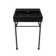 thumbnail image 2 of Claire 24 Ceramic Console Sink Matte Black Basin Black Legs, 2 of 10