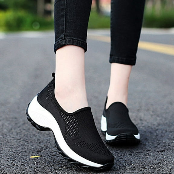 KAKOWELY 1 Pair Women Outdoor Mesh Trail Shoes in Black for Breathable and Comfortable Wear