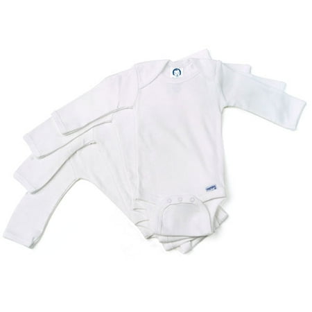 Gerber 4-Pack Long-Sleeve Onesies, White