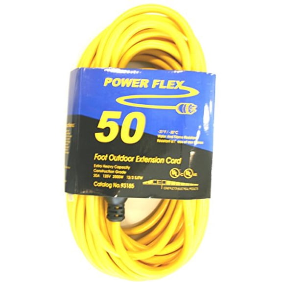 CEP Extension Cord,12/3,50 ft.,Yellow,PK6 93185