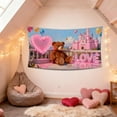 thumbnail image 6 of HomeDM Valentine's Day Backdrop 70.8"x43.3" Love Heart Birthday Tapestry for Photography Wedding Anniversary Wall Door Hanging Banner Decorations, 6 of 6