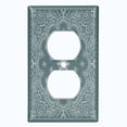 thumbnail image 2 of Metal Light Switch Plate Cover Green Gray Floral Bandana Paisley Tile Pattern TIL058, 2 of 13