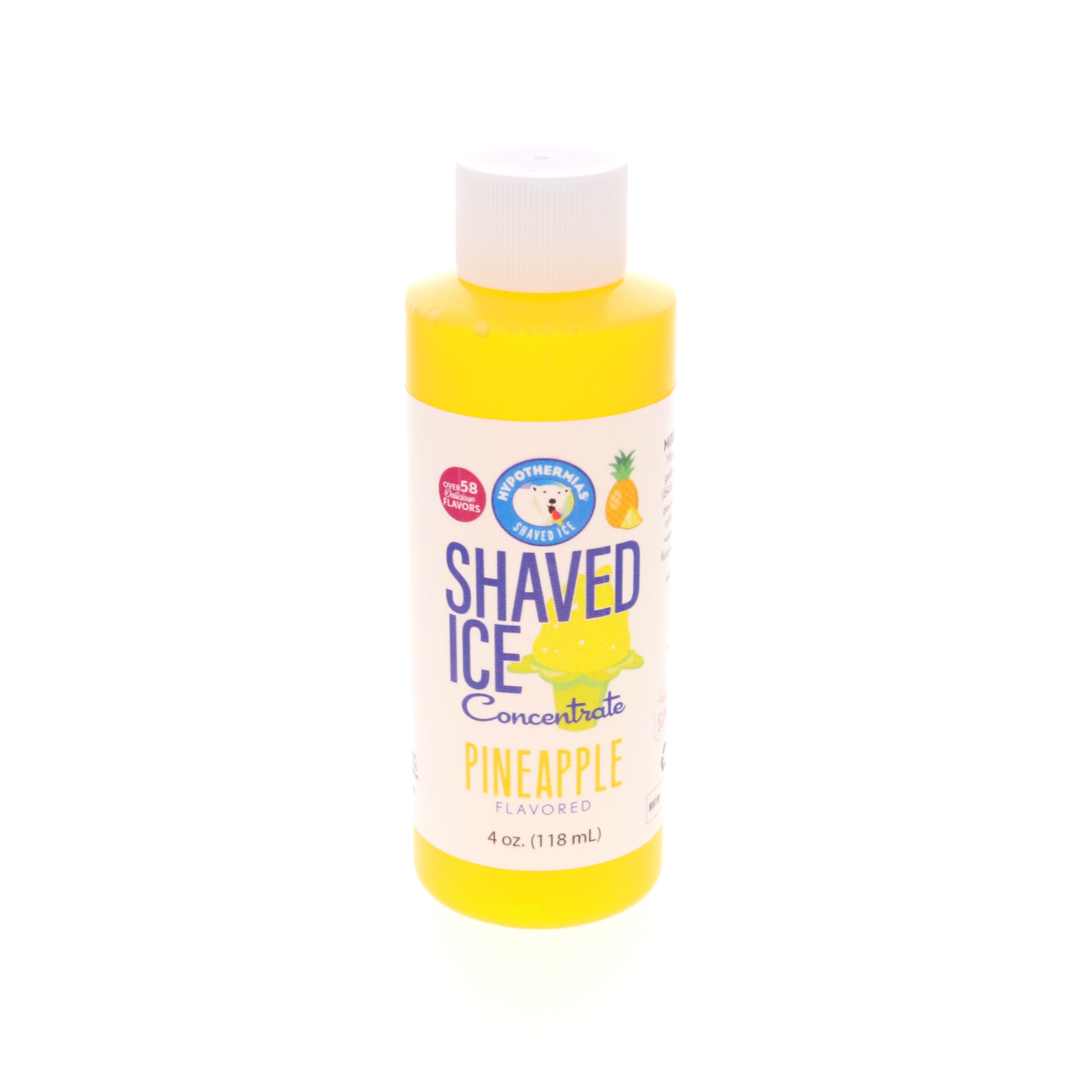 Pineapple Shaved Ice and Snow Cone Unsweetened Flavor Concentrate 4 Fl
