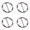 C 4PCS, variant on 5/4/2/1PCS Women T-shirt Tie Clips Silk Scarf Ring Clip Fashion Round Knot Circle Clip Belt Buckleing Clothing Ring Holder for Women