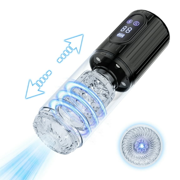 Xbonp Automatic Male Masturbator Male Sex Toys, 5 Sucking & 7 & Thrusting & Rotating modes