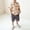 v#2154Khaki4509, variant on HAYIMI Kids Boys Summer Outfit Sets Casual Crew Neck T Shirt And Shorts Leisure Child Cartoon Clothes Sets