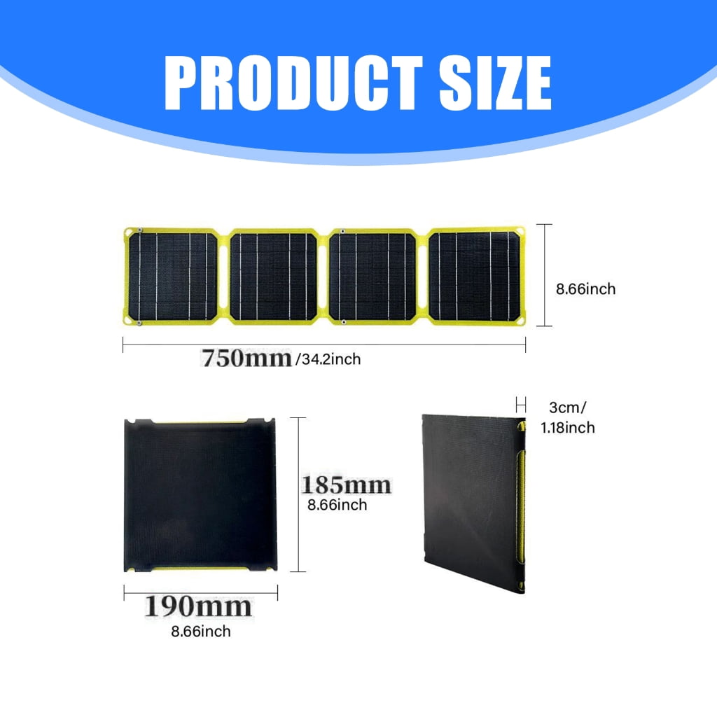 Sturdy 40W Foldable Solars Panel ETFE Materials for Outdoor Casual Use