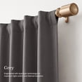 thumbnail image 2 of NICETOWN 2‑Layer 100% Blackout Curtains, Grey, 52" W x 63" L, 2‑Panel Set, 2 of 8