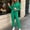 Green, variant on Women Solid Hooded Long Sleeve Jumpsuit, Full Zip Up Casual Jogger Jumpsuit for Winter Daily Casual Wear Gray XL(XL)