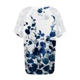 thumbnail image 5 of Hauts d'Été Grande Taille pour Femmes Hauts en Dentelle Tendance pour Femmes Blouses d'Été à Imprimé Patchwork pour Femmes Amples Grande Taille Col en V Manches Courtes T-Shirts Col en V Femmes en Liquidation, 5 of 5