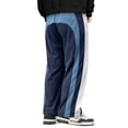 thumbnail image 3 of WTOBBY Men's Colorblock Striped Corduroy Trousers Casual Fashion Pants for Daily Wear Comfortable Relaxed Fit Men's Lounge Pants,Blue XL, 3 of 3