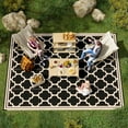 thumbnail image 2 of Patio Furniture Sets Outsunny Reversible Outdoor Rug Carpet, 9' x 18' Waterproof Plastic Straw Rug, Portable RV Camping Rugs with Carry Bag, Large Floor Mat for Backyard, Deck, Picnic, Beach, Black &, 2 of 5