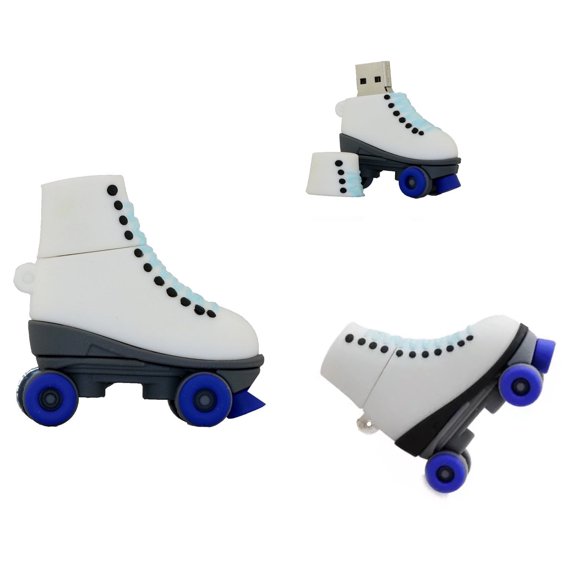 Roller Skates USB Drive - Sport Flash Drive Stick - Roller Skating Stuff (16 GB, Roller Skates)