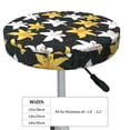 thumbnail image 4 of Rateoe Lilies Flowers Pattern Round Bar Stool Seat Covers,Washable Stool Cushion Slipcover Elastic Bar Chair Covers for 12-14 Inch Chair -12 inch, 4 of 7
