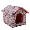 thumbnail image 1 of Redempat Foldable Waterproof Cat Cave Comfortable And Soft Easy To Clean Cat House For Outdoor Activity England B M 1Set, 1 of 6